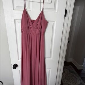Bill Levkoff Dusty Rose Spaghetti-Strap Maxi Dress